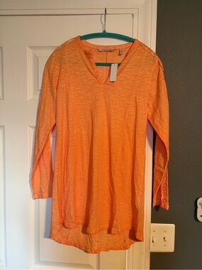 NWT Soft Surroundings Coral-Orange V-Neck Tunic